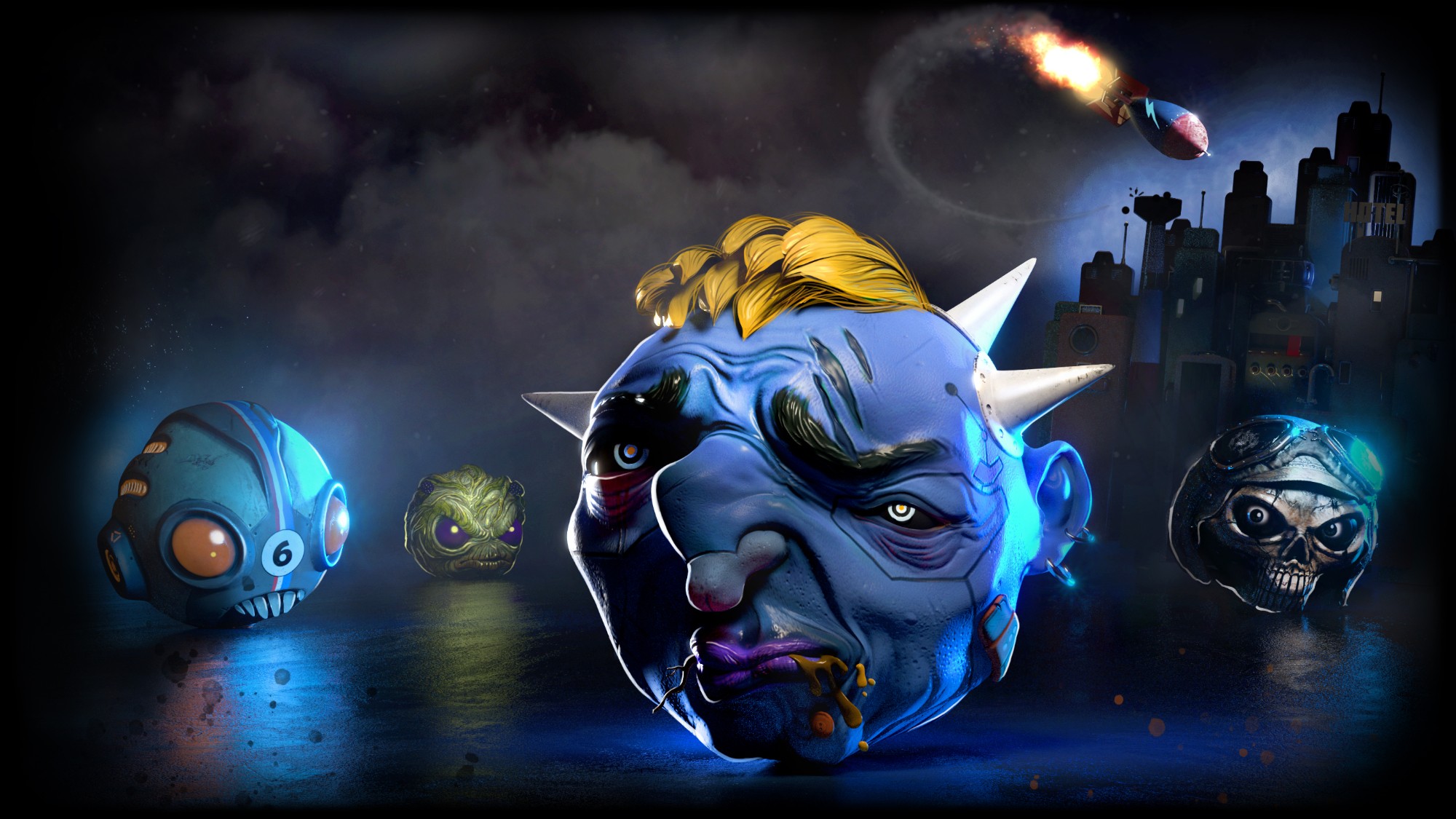 Loading screen 4: blue spiked head
